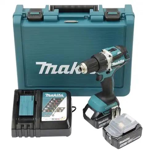 Makita DDF484RTE akuga puurtrell 18V / 5,0 Ah, 2 akut + laadija kohvris