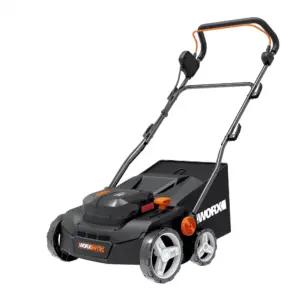WORX Nitro akuga muruluud & õhustaja WG855E.9 – kuni 400 m² – 36 cm töölaius – harjadeta mootor – 4-astmeline kõrguse reguleerimine – 40L kogumiskott – ilma aku ja laadijata