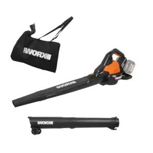 WORX WG583E.9 akuga lehepuhur/lehekoguja 40V (2x20V) - 2-ühes lehtede puhastamiseks ja kogumiseks - 35L kogumiskott - ilma aku ja laadijata