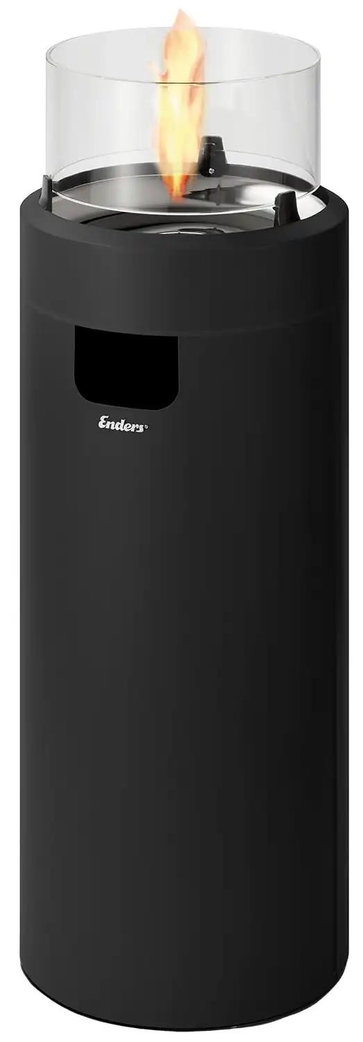 Enders Terrassi Kamin NOVA LED L BLACK, Gaasikamin ambientvalgustusega, ECO GREEN põletitehnoloogia ja suurepärane disain, H102cm Ø 62cm, Must #5601