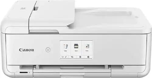 Canon PIXMA TS9551Ca tindiprinter, multifunktsionaalne A4/A3 printer (A3 trükkimine, skannimine, kopeerimine, 5 eraldi tindikassetti, WLAN, LAN, Print App, 2 paberisööturit, dupleksprintimine) valge