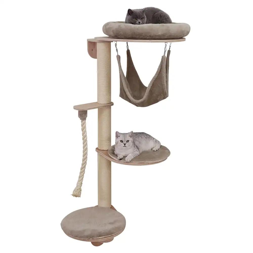 Kerbl seinale kinnitatav kraapimispuu Dolomit Grappa (värvus taupe, kõrgus 158 cm, ruumisäästlik paigaldus, sisalköiega) 84458