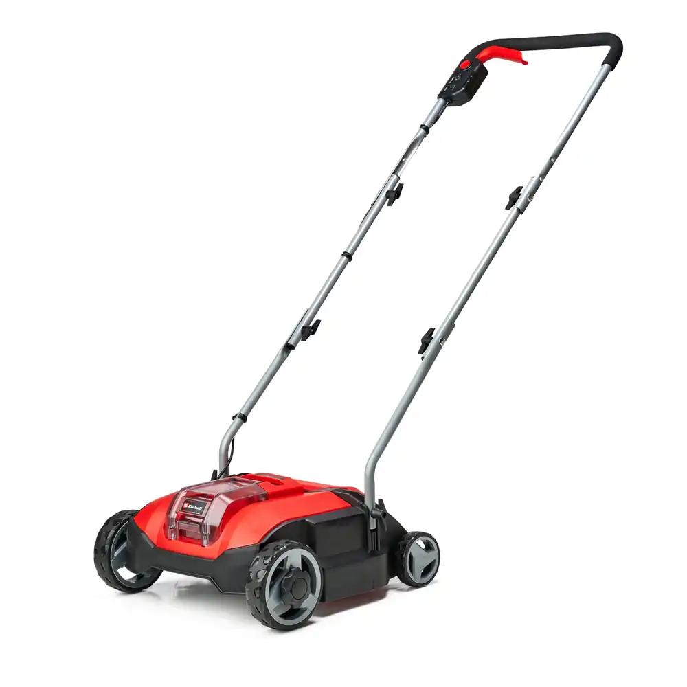 Einhell akuga murusammas GC-SC 18/28 Li-Solo Power X-Change (Li-Ion, 18 V, harjadeta elektrimootor, 28 cm terarull, 3-astmeline töösügavuse reguleerimine, ilma akuta ja laadijata)