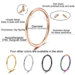 Lantine 2ELAS152RG-1.2-6mm piercingud – detailne lähivaade