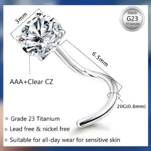 Chriscoco CO-02-P0187-20G-SS piercingud – detailne lähivaade