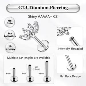 ESHIONER EH01-0047-4cz piercingud – detailne lähivaade – emade ja õdede kingitus