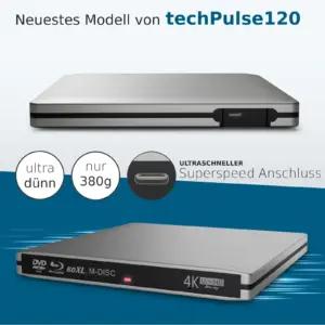 techPulse120 Silber-USBC-Imperator välised optilised draivid