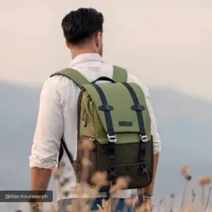 K&F CONCEPT KF13.087AV2 korpus ja kotid – detailne lähivaade