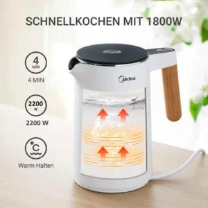 Roostevabast terasest Midea veekeetja temperatuurinäidikuga