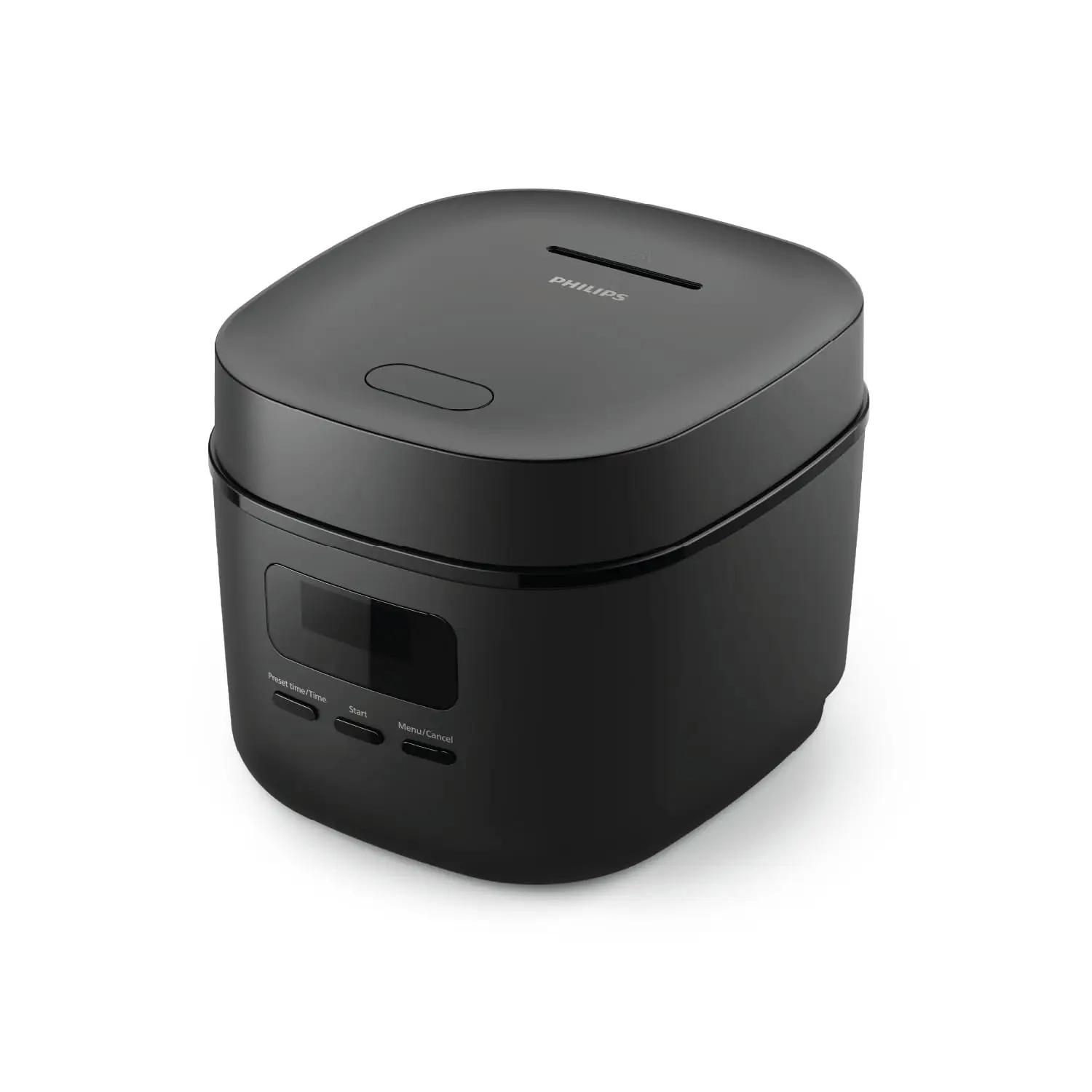 PHILIPS mini-riisikeetja HD3080/80 musta korpusega