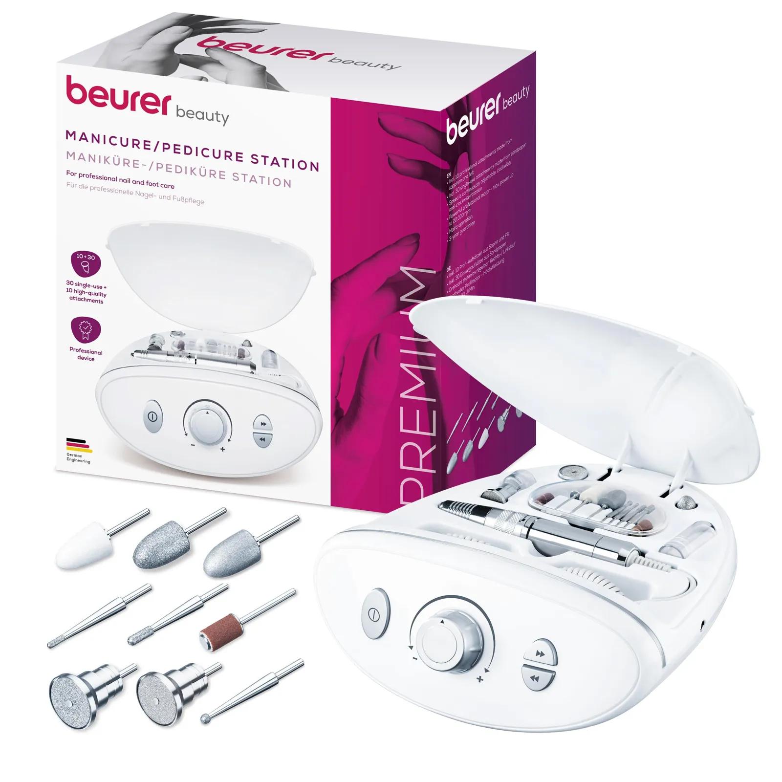 Beurer MP 100 maniküüri- ja pediküürikomplekt, 10 otsikut, 20 000 p/min