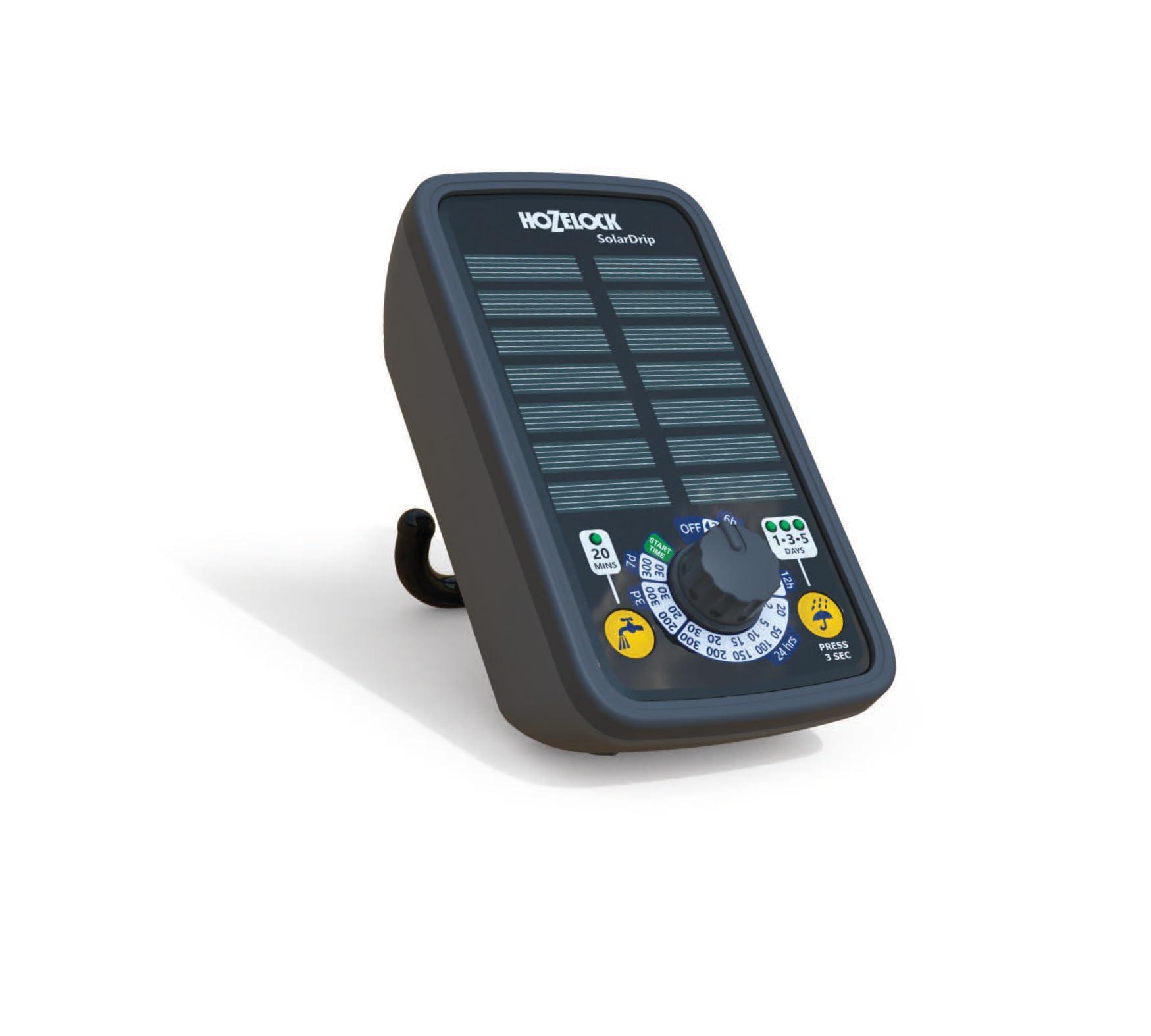 Hozelock Solar Select automaatne päikeseenergial tilkkastmiskomplekt kuni 20 potile, 20 m voolik