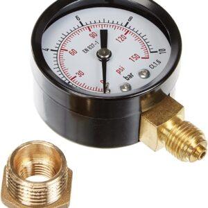 AQUA CONTROL C6199 veesurve manomeeter, metall, 0–10 bar, keere 1/4" ja 1/2"