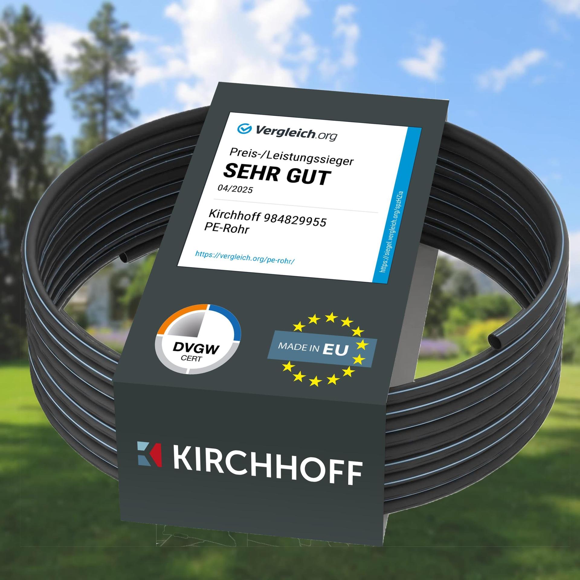 Kirchhoff HDPE niisutustoru 20 mm x 50 m, must, joogiveekõlblik