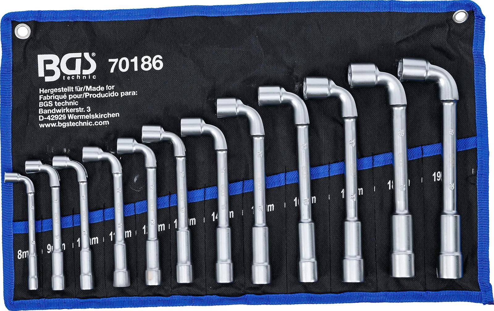 BGS 70186 L-toruvõtmete komplekt 8–19 mm rullkotis