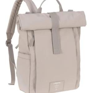 LÄSSIG Rolltop Up mähkmeseljakott taupe eestvaates