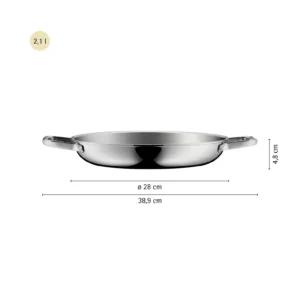 WMF Profi Resist panni mõõdud – läbimõõt 28 cm, kõrgus 4,8 cm