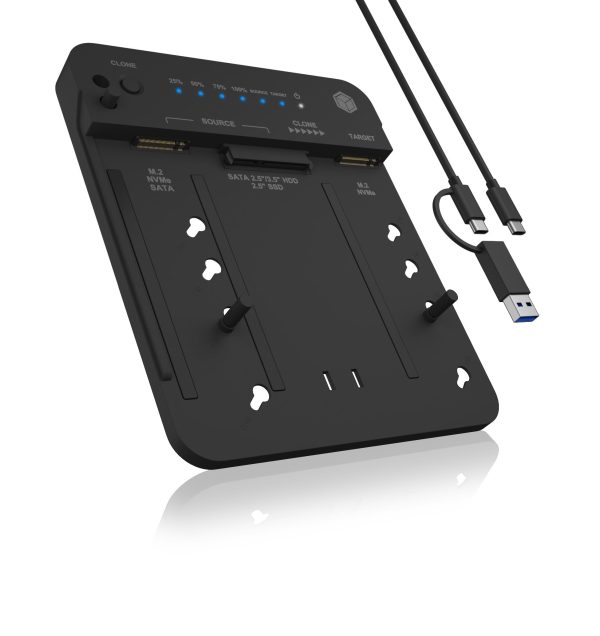 ICY BOX HDD/M.2 NVMe SSD dokkimisjaam USB 3.2 Gen 2 (10 Gbit/s)