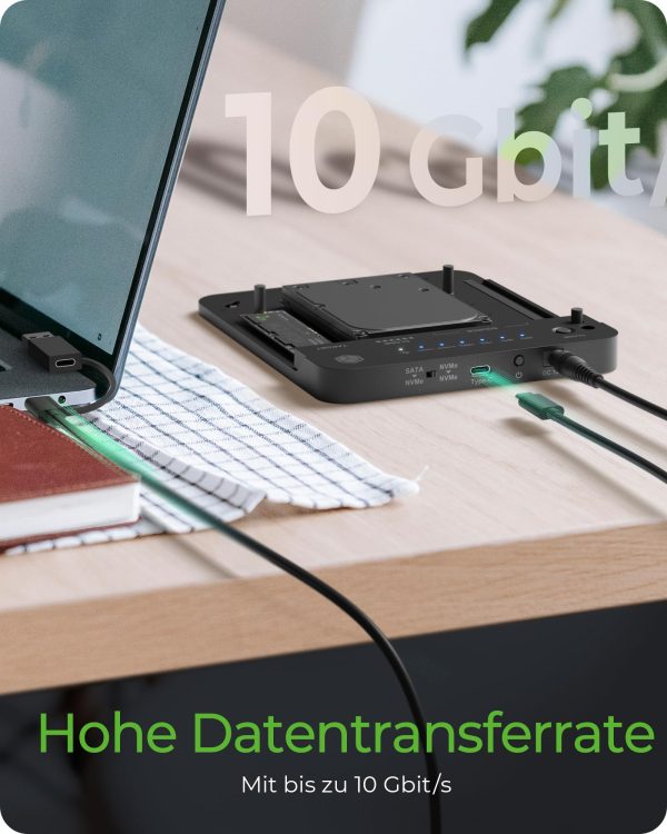 ICY BOX HDD/M.2 NVMe SSD dokkimisjaam USB 3.2 Gen 2 (10 Gbit/s)