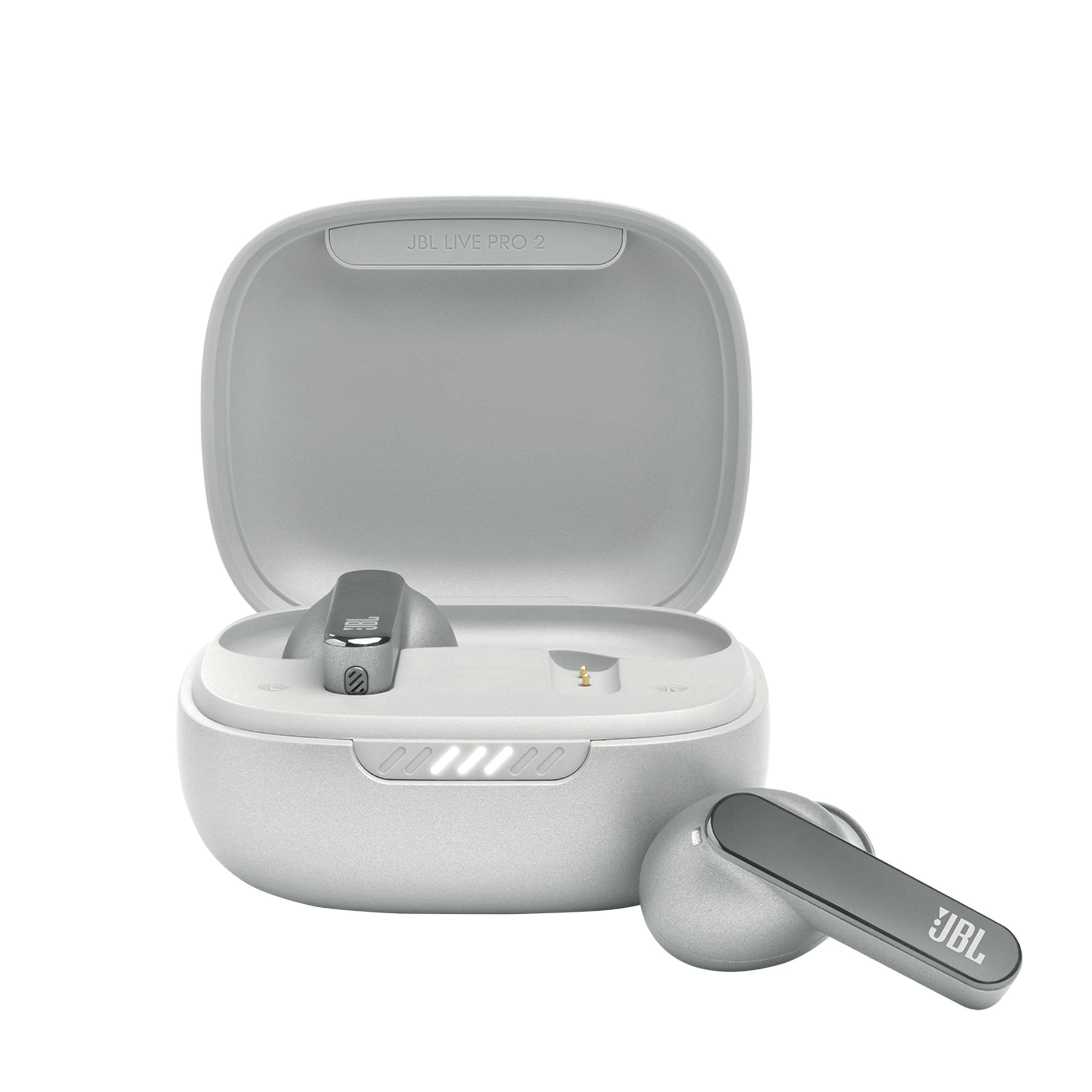 JBL Live Pro 2 TWS – Veekindlad True-Wireless In-Ear Kõrvaklapid mürasummutusega – Hõbedane – Kuni 40 tundi taasesitust